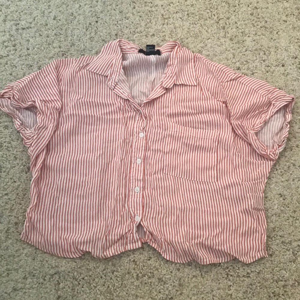 Striped boxy blouse